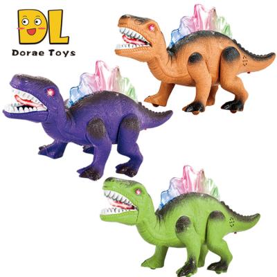 China Mouth Moves Howls Light Up Realistic Amazon Hot Selling Simulation Battery Operated Kids Walking Dinosaur Sound Toys for sale