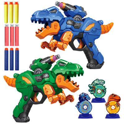 China Electric Dinosaur Blaster Electric Guns Dinosaur Blaster Guns Toys Boys Transforming Dinosaur Toys Shooting Toy Games With Soft Foam Bullets for sale