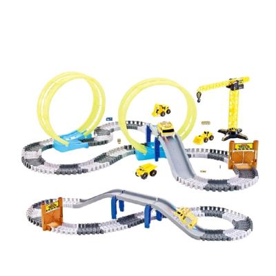 China Create a test track on the road with the high quality cheap racing track 2021 new construction LED Toy For Kids car for sale