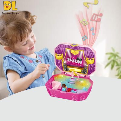 China DIY TOY Mini Bag Pretend Play Dollhouse DIY for Kids Dance Party Playset Contract with Accessories for sale