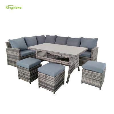 China Modern Modern Ratan Wicker Restaurant Set Outdoor Furniture Sofa Metal Aluminum Rattan Garden Patio Furniture With Waterproof Cushion for sale