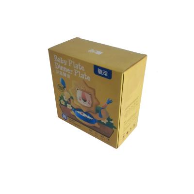 China Recycled Materials Yellow Paper Box Packaging Cartoon Lion Printing Packaging Boxes Colored Custom Corrugated Shipping Box for sale