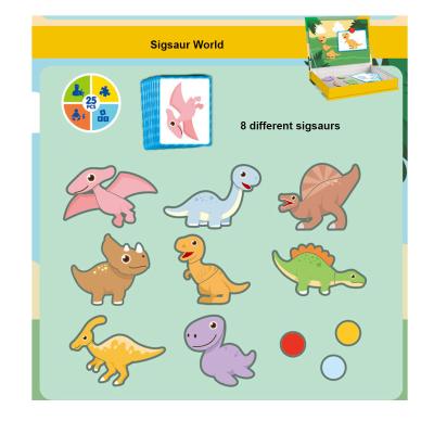 China Magnetic Cartoon Dinosaur Puzzles With Magnet Board - Magnetic Puzzles For Preschool Kids Toddler for sale