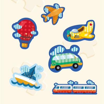 China Cartoon Toy Wooden Jigsaw Puzzles The Transport Jigsaw Puzzle For Children 100 Pieces Custom Jigsaw Puzzle Toy for sale