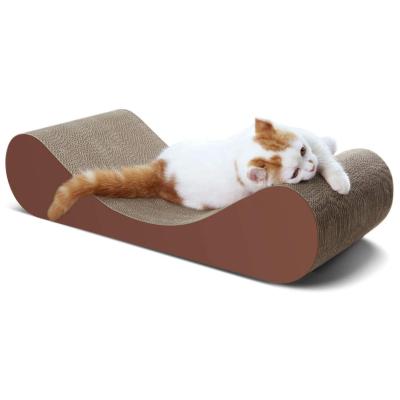 China Bone Shape Cat Scratch Toy Cardboard Lounge Bed Cat Scratching Post Durable Board Pads For Your Pets for sale