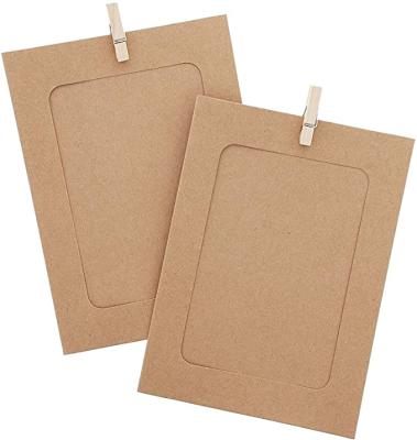 China 5x7 Inch, Eco-Friendly Durable Cardboard Paper Picture Frame DIY Hanging Kit Wrapping Paper (50 Packs) for sale