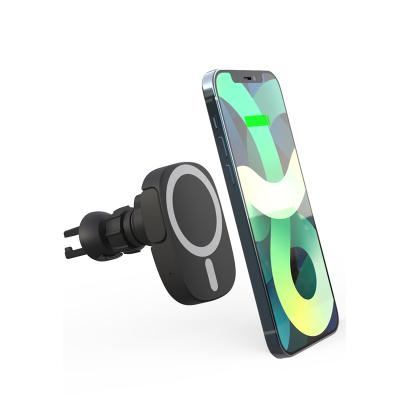 China Smartphones New Design 15W Car Charger Universal Magnetic Wireless Air Vent Mount For iPhone 13 pro for sale