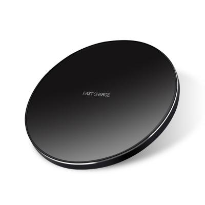 China Aluminum Alloy Promotional Wireless Slim Wireless Charger Pad Protective Phone 10W Wireless Charger for sale