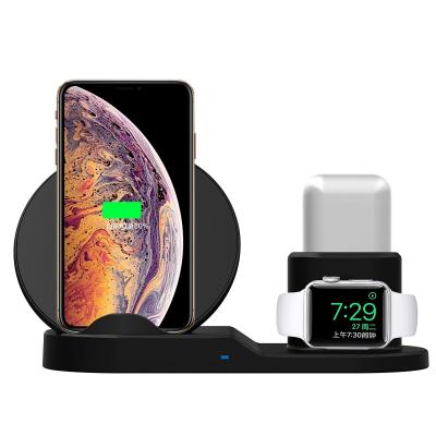 China New Design Smart Watch and High Quality Mobile Phone Quickly 3 in 1 Wireless Charger Stand for sale