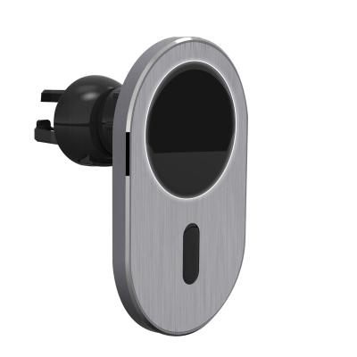 China 2021 Mobile Phone Charger 15w Car Mount Smartphone Magnetic Wireless Holder for sale