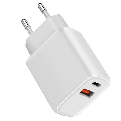 China UniversalÂ   Small Type-C 20w Palladium Charger QC Dual US AU EU Plug Fast UK Charger for sale