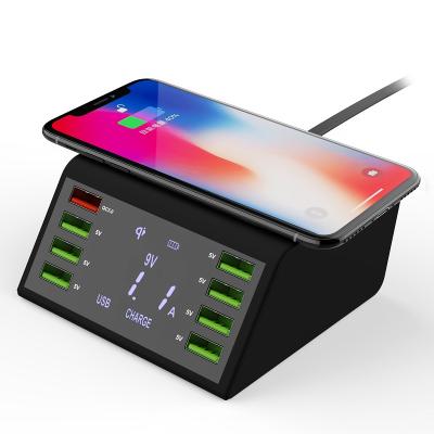 China UniversalÂ   QC Multi Port USB Charger 60w Fast Wall Charger 10W Wireless Charger for sale