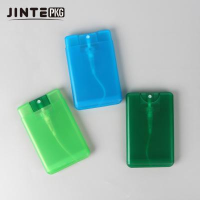 China Card Type 20ml Recyclable Empty Pouch PP Plastic Perfume Spray Bottles for sale