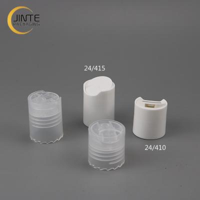 China Non Spill 24mm Disc Top Cap 24/410 White Color Tapas In Stock For PET Bottle 120ml 150ml 180ml 250ml 500ml for sale