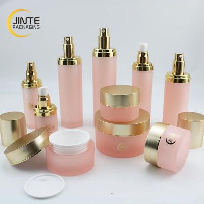 China 2021 September Series Recyclable Acrylic Plastic Cosmetic Packaging Jar And Bottle New Design for sale