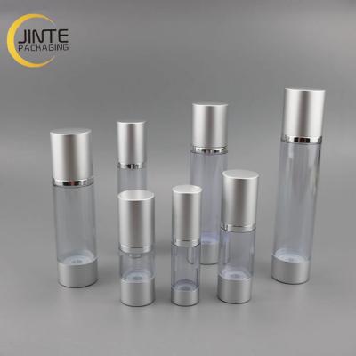 China Cosmetic luxury empty cosmetic packaging plastic airless lotion bottle for essential oil for sale