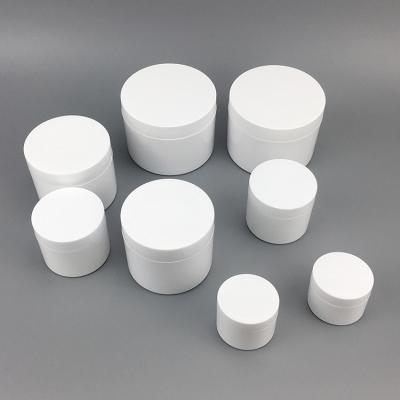 China Recyclable white cylinder empty plastic wall pp double bang 10g 20g 30g 50g 100g 150g 200g 250g for sale