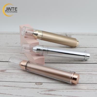 China Wholesale Recycable Plastic Cosmetic Packaging 15ml Syringe Bottle Color Metal Bottle New For Eye Serum Lotion Bottle Cream Jar for sale