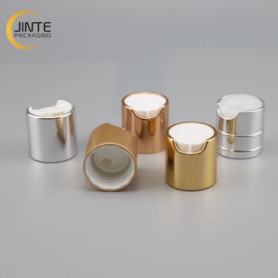 China Non Spill Plastic Aluminum Gold Disc Cap 20410 24410 28410 For PET Bottles for sale