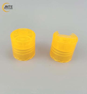 China Non Spill 28mm Disc Top Cap 28/410 Orange Color Tapas In Stock For PET Bottle 150ml 180ml 250ml 500ml for sale