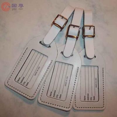 China Promotion Gift/Souvenir Purpose/Advertising Gift Blank Genuine Leather Luggage Tags Luggage Tag Custom Leather for sale