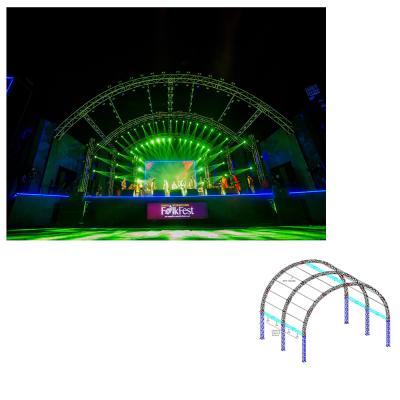 China Aluminum Alloy 6082-T6 Outdoor Concert Stage Design Arch Lighting Aluminum Truss for sale