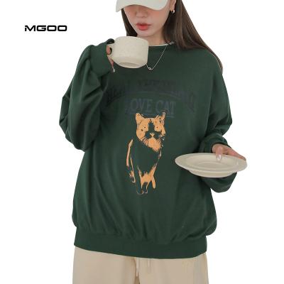 China MGOO Anti-pilling Limegreen Crop Sweatshirts and Hoodies Custom Women Hoodies Pullover for sale