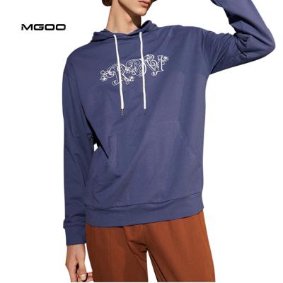 China Custom MGOO Cotton Hoodies Man Anti-pilling Mens Hoodies Blue Sweatshirts Fashion for sale