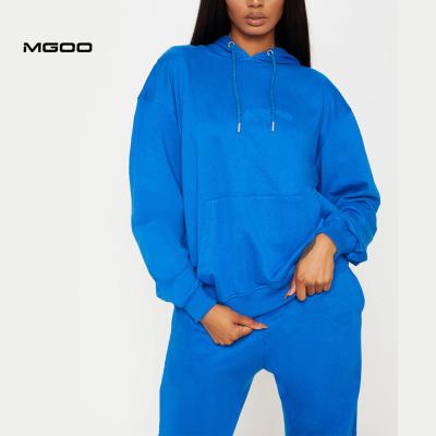 China French Oversized Terry Hoodies Women Custom Logo MGOO Cobalt Anti-pilling Hoodies Lounge Wear for sale