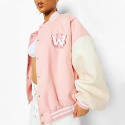 China MGOO Winter Lady Crop Jackets Oversize Baseball Jacket Women Viable Warm Womens Outerwear Bomber Blazer Bomber Jackets for sale