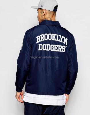 China Custom Made Men's Stain Breathable Bomber Jacket With Logo Print Oversized Winter Coat Back With Your Own Label for sale