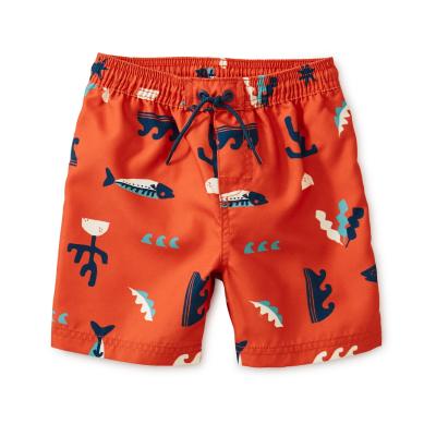 China MGOO Reycled Polyester Anti-UV Kids Swim Trunks Custom Sublimation Printing Beach Shorts for sale