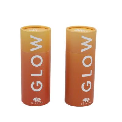 China Custom Degradable Paper Box Recycled Bio Materials Factory Tube Gift Box Tea Cylinder Paper Packaging for sale