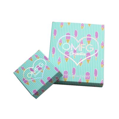 China Recycled Paper Box Custom Materials Small Eyeshadow Cosmetic Packaging for sale