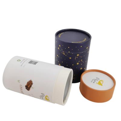 China Recycled Materials Cardboard Paperboard Cylinder Candle Packaging Candle Box Jewelry Box Newspaper Distribution Tour Tube Packing Box for sale