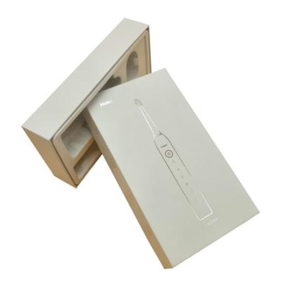 China Luxury Recycled Materials Custom Two Pieces Gift Box Paper Packaging Perfume Lectronics For Perfume With Foam Insert for sale