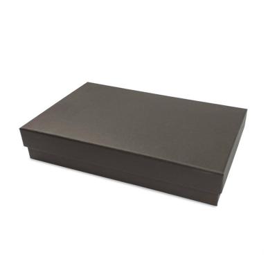 China Recycled Black Materials Matte Cardboard Packaging Lid And Paper Base Box With EVA Insert for sale