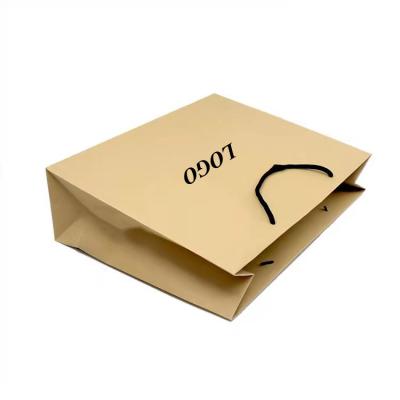 China Luxury Gift Custom Brown Kraft Paper Materials China Manufacturer Recycled Shopping Paper Bag With Logo Print for sale