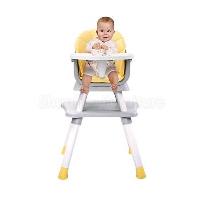 China Modern 6 in 1 Multi Function Folding Plastic Children Dining Baby Eating Table Chair Baby High Feeding Folding Umpire Chair for sale