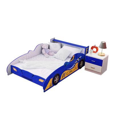 China 2022 Comfortable Popular Kids Bedroom Furniture Blue Red Race Car Bed For Kids Bed For Boys Cars for sale