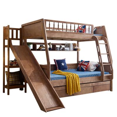 China Furniture Bed Kids Bunk Bed Solid Wood Wood Bunk Beds Double Slide Bed Kid Furniture for sale