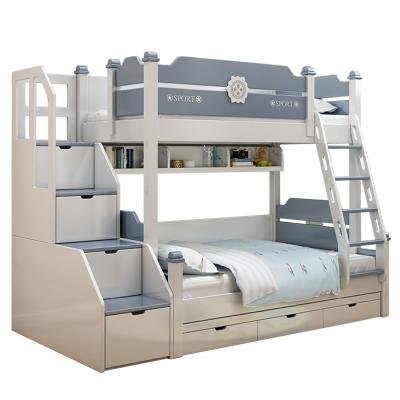 China Factory direct modern high quality wooden double bunk bed children's wooden bunk bed Foshan wood bunk bed for sale