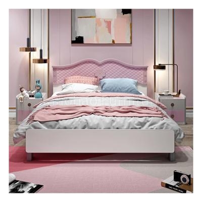 China Factory Price Comfortable Hot Selling Princess Children Bed 1.2M Kids Bedroom Furniture Set For Girls From China for sale