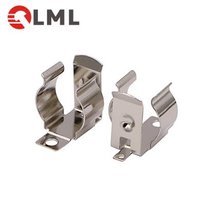 China Customized OEM Stainless Steel Metal Stamping Blanks Battery Holder PCB AA Battery Clips for sale