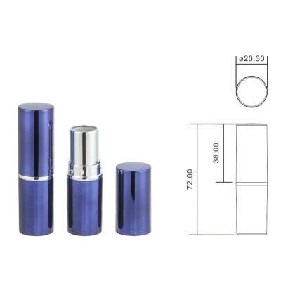 China Cosmetic High quality 3g plastic lip balm container cosmetic packaging round black empty lipstick tube for sale