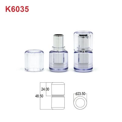 China Cosmetic Make Your Own Mini Transparent Makeup Plastic Round Lip Balm Tube Luxury Unique Lipstick Container for sale