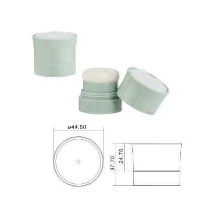 China Cosmetic 2023 New Trending Spring Loose Powder Jar with Sponge Mirror Plastic Hairline Loose Powder Case for sale