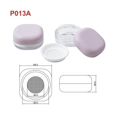 China Cosmetic Private logo 12g empty plastic clear cosmetic packaging jar rose gold loose powder containers for sale