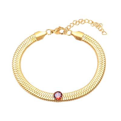 China CZ Diamond Color Chain Blade Snake Zircon Bracelet Bangle Women Party Stainless Steel Nickel Free Lead Free Snake Jewelry Bracelet for sale