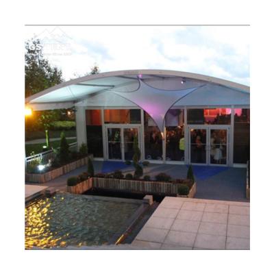 China Water Proof Aluminum Structure Pvc Curve Roof Large Arcum Tent For Sale for sale